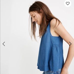 NWOT Madewell Riverbank Button-Back Top